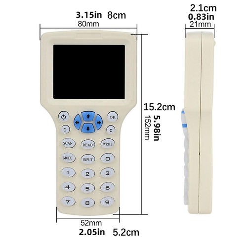 Plastic Handheld RFID/NFC Smart Card Reader Elevator Writer Copier IC ID Sensor - Picture 7 of 14