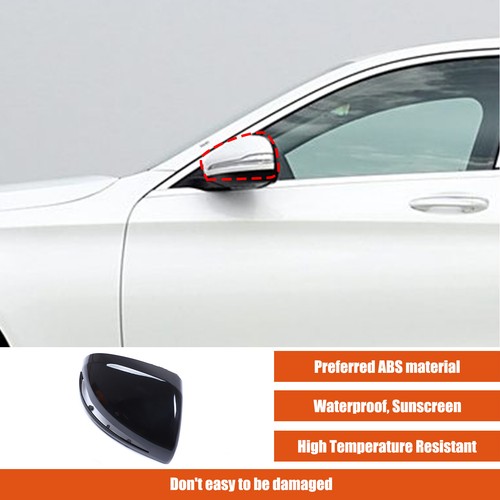 Fit For Benz W205 C E S GLC Class 15-19 Gloss Black Right SideView Mirror Cover - Picture 7 of 23