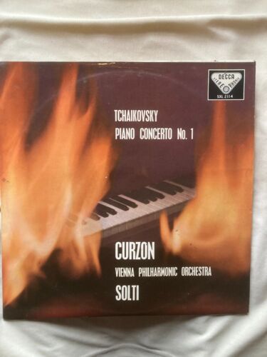 CURZON SOLTI TCHAIKOVSKY PIANO CONCERTO No 1, 1960 LP, SXL2114 WBG ED1, 3E, VG+