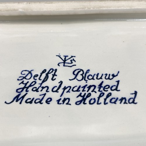 DELFT BLAUW HOLLAND VELSEN PAIR OF SPICE JARS / CANISTERS WITH DISPLAY TRAY - Picture 5 of 11