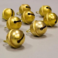 12 Pcs Jingle Bells Express Polar Sleigh Bells Polished Brass Bells for Door ...