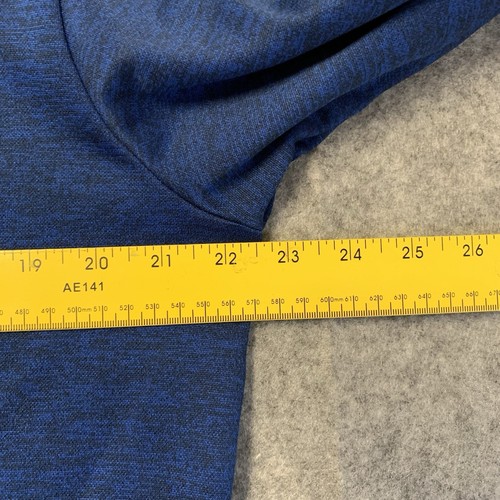 Adidas Jacket Mens M Blue Lightweight Hood Track Jacket Fleece Lined Climawarm - Picture 16 of 20