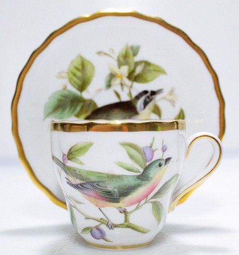 SPODE Bone China England Birds Motif Decorative Cup & Saucer - Picture 2 of 9
