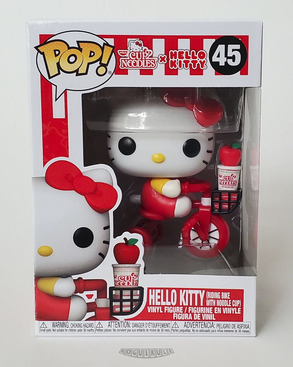 🚦Funko Pop! HELLO KITTY Riding Bike with Noodle Cup / Tri-Cycle - #45 -  MINT!