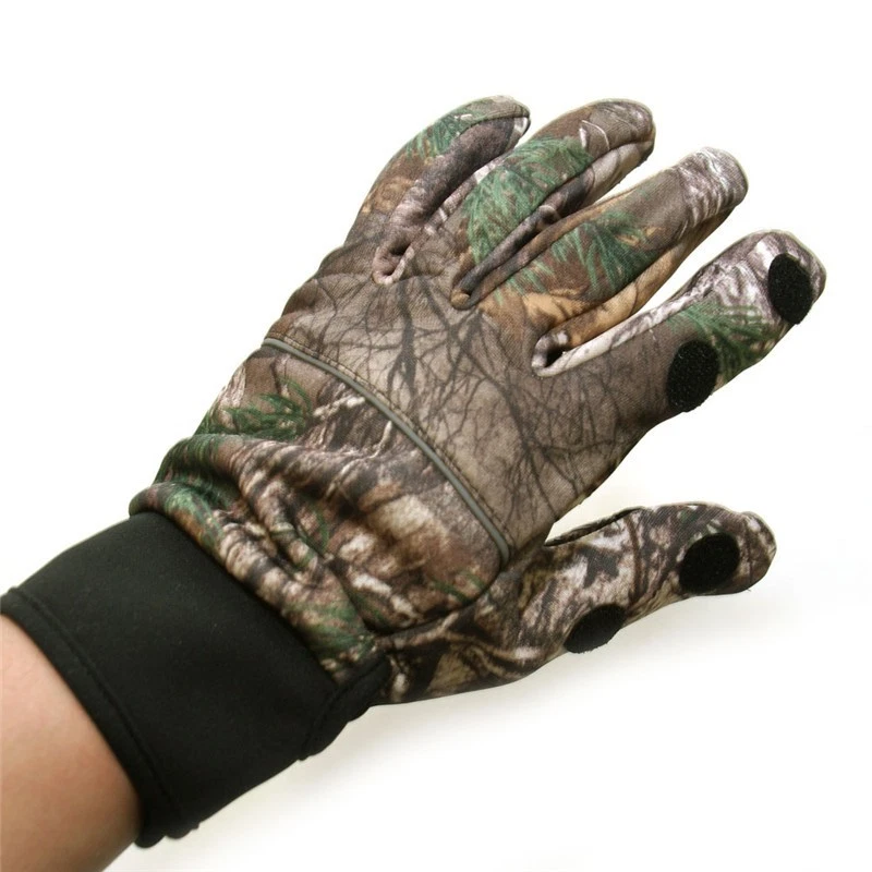 Guantes de caza biónicos al aire libre dedo completo antideslizantes Realtree guantes camuflados verano Foto 2 de 3