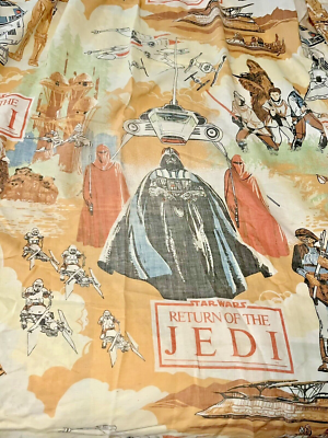 VTG 80s Star Wars Return of the Jedi TWIN FLAT & FITTED Bed VTG 80s Star Wars Return of the Jedi TWIN FLAT & FITTED Bed