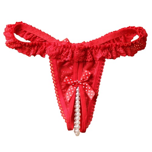 Sexy Damenhöschen Perlen Ball Spitze Tangas Wolle Unterwäsche Frauen Plus - Bild 7 von 35