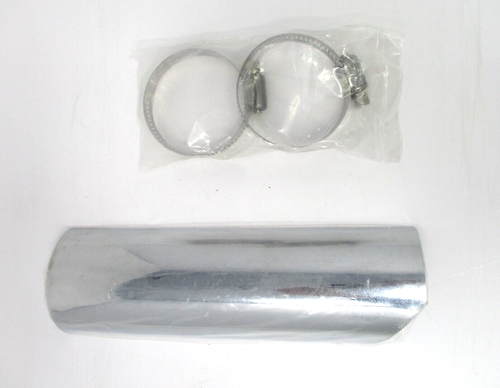 Chrome 8" Lower Y-Joint Heat Shield 65565-70A Harley Shovelhead 70-84 V-Twin - Picture 3 of 3