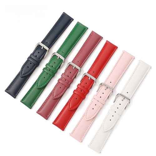 Watch Band Leather Wrist Replacement Strap Quick Release Buckle 14/18/20/22mm - Picture 9 of 15