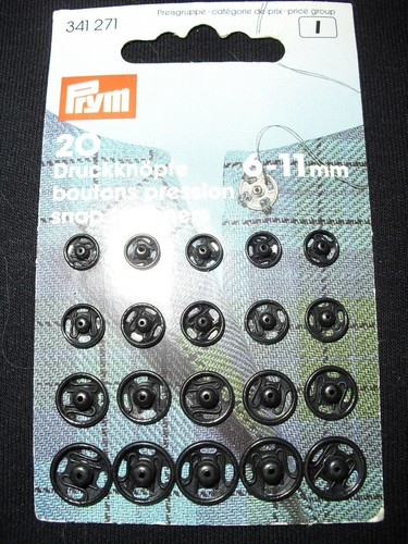 Druckknöpfe 6/7/9/6-11mm in silber/schwarz von Prym Restposten Abverkauf!!! - Bild 10 von 10