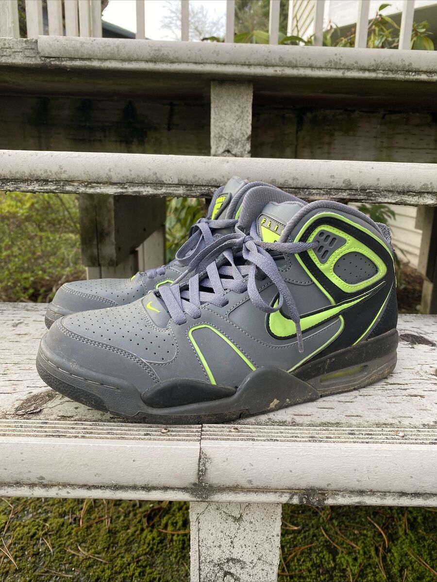 Nike Air Flight Legacy Men's Size 9 Grey-Black-Volt lime Nike Air Flight Legacy Men's Size 9 Grey-Black-Volt lime