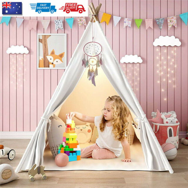Canvas Kids Teepee Tent Childrens Wigwam Indoor Outdoor Play House Large Tents Canvas Kids Teepee Tent Childrens Wigwam Indoor Outdoor Play House Large Tents