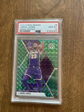 PSA 10   2019-20 Panini Mosaic - Green Prizm #8 LeBron James