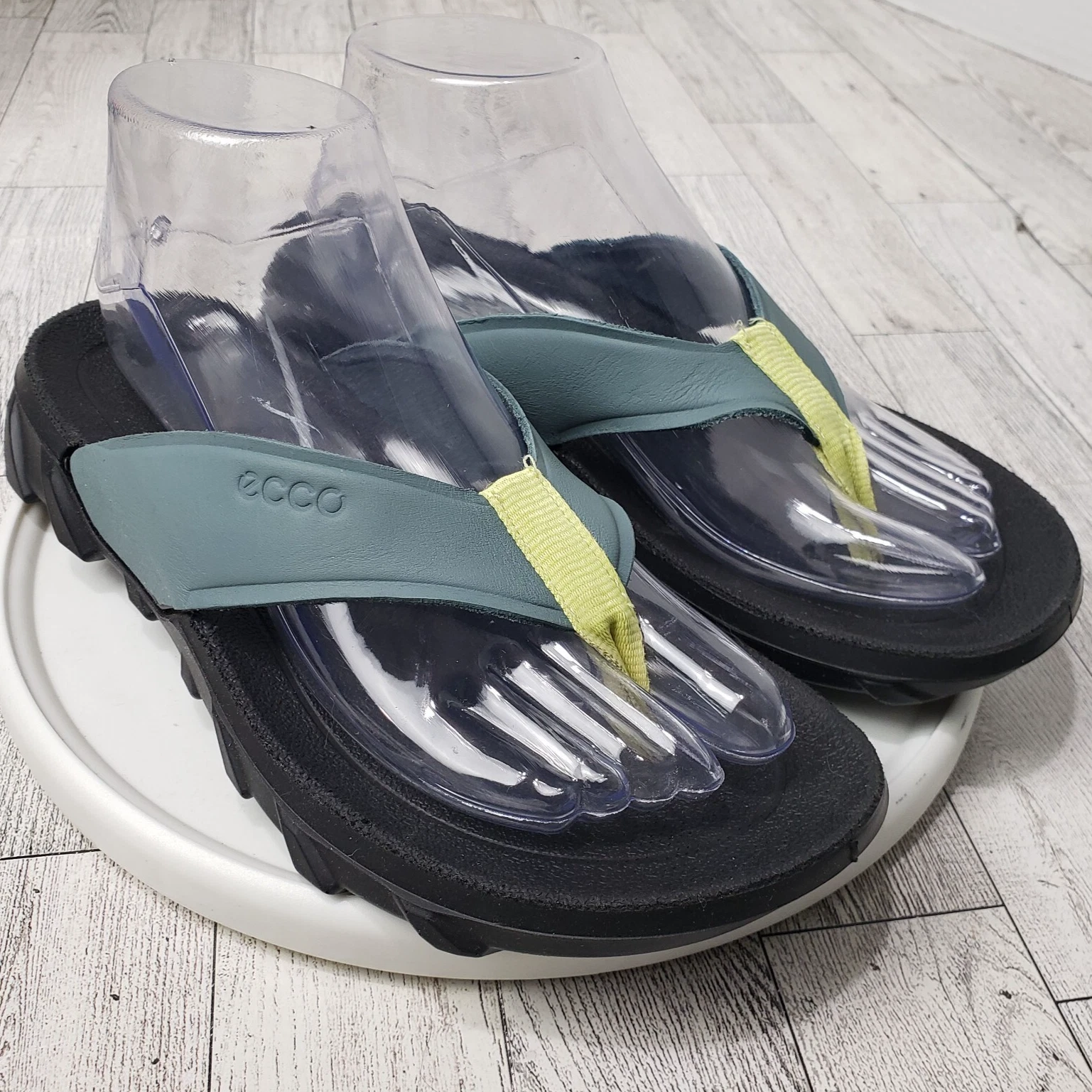 Ecco Sandali infradito comodi da uomo MX Flipsider in pelle blu EU 38 US 4 4 5