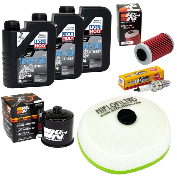 ÖL Wartung FüR KTM LC4-E 640 400 97-02 Set 3L Luftfilter 2 X ÖLfilter ZüNdkerze-image