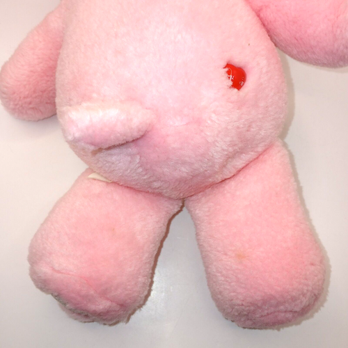 Vintage Care Bear Love A Lot Glow A Lot Plüsch hellrosa Bär Herzen 2003 12 Zoll - Bild 3 von 11
