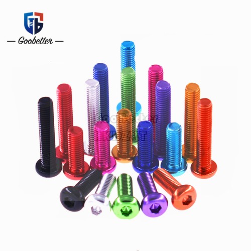 M6 Aluminium Alloy Socket Button Pan Head Screws Anodised Hex Allen Key Bolts - Picture 7 of 8