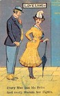 OLD COMIC POSTCARD COURTING GOOD PLUS VERY GOOD