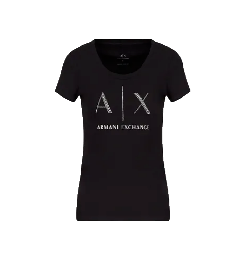 ARMANI EXCHANGE WOMEN T SHIRT AX STRETCH COTTON JERSEY TEE 8NYT83
