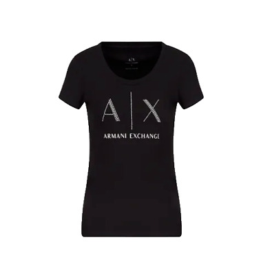 ARMANI EXCHANGE WOMEN T SHIRT AX STRETCH COTTON JERSEY TEE ARMANI EXCHANGE WOMEN T SHIRT AX STRETCH COTTON JERSEY TEE