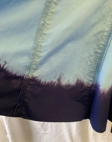 NEXT SEA BLUE OMBRE TIE DYED SIZE 12 COTTON MIDI FLARE PANELLED SUMMER Y2K SKIRT - Picture 10 of 15