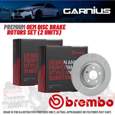 2 Disc Brake Rotors-Premium UV Coated OE Equivalent Rotor Brembo 09.B971.11