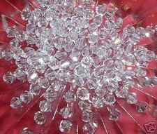 AL663 CZECH 4mm CRYSTAL BICONE Beads-CRYSTAL Clear 20 