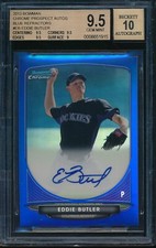 2013 Bowman Chrome Eddie Butler Blue Refractor Auto BGS 9.5 Gem Mint #d /150