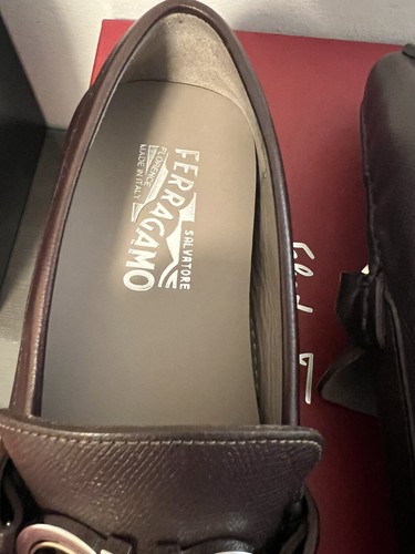 Salvatore Ferragamo Salamanca Halbschuhe Gancini Horsebit Leder braun neu im Karton 8,5 EEE - Bild 4 von 12