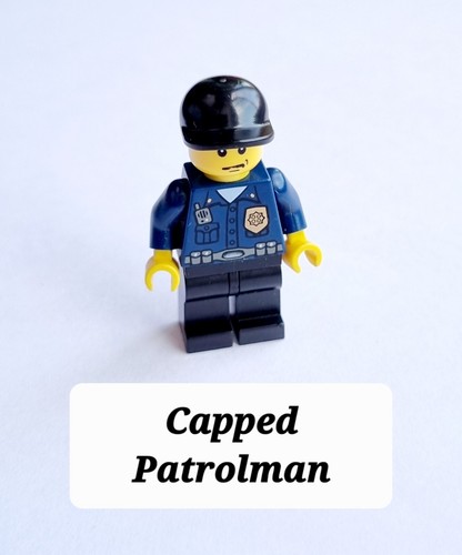 NEU LEGO WORLD CITY CAPPED PATROLMAN MINIFIGUR BRANDNEU