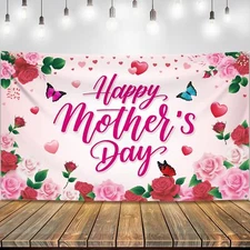 KatchOn, XtraLarge, Happy Mothers Day Banner - 72x44 Inch | Mothers Day Decorati