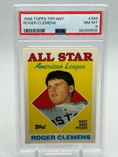 ROGER CLEMENS 1988 TOPPS TIFFANY #394 ALL STAR PSA 8 RED SOX