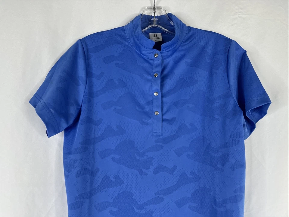 Camisa polo de golf Daily Sports Jess para mujer talla M azul camuflaje manga corta Foto 3 de 4