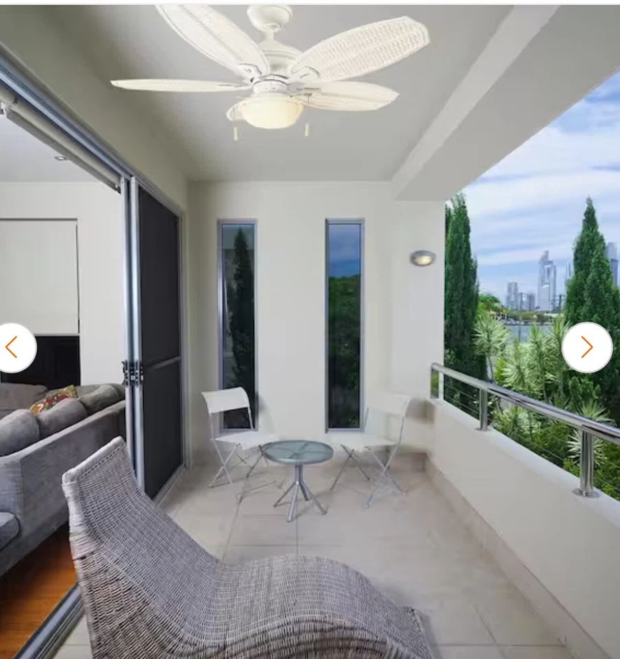 HAMPTON BAY Palm Beach III 48 in. LED Indoor/Outdoor White Ceiling Fan w Light - Image 2 of 3