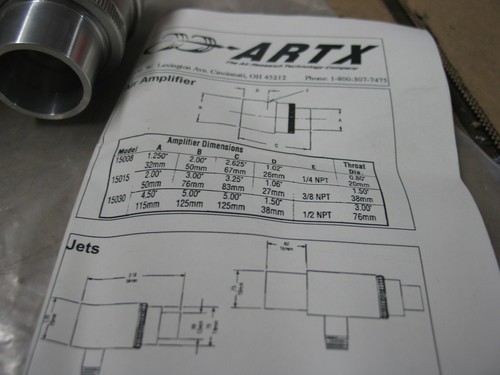 NUEVO EN CAJA AIR RESEARCH ARTX 15008 AMPLIFICADOR DE AIRE GABINETE REFRIGERADOR P9714 - Imagen 2 de 4