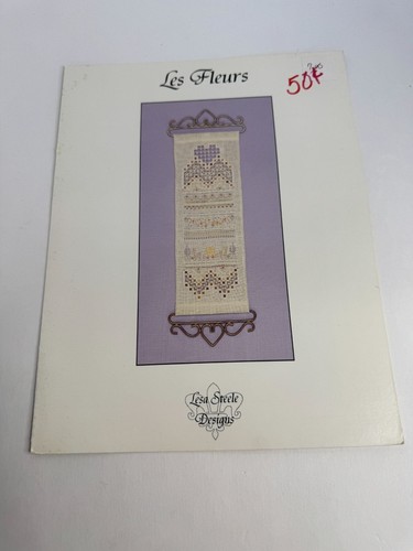 Lesa Steele Les Fleurs Embroidery Cross Stitch Pattern Bellpull Hardanger - Picture 5 of 5