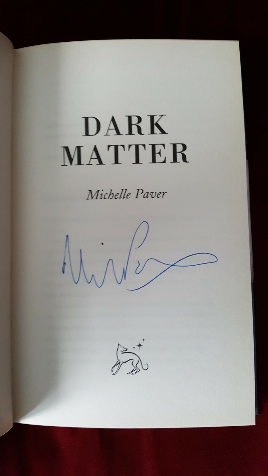 Signed First Edition Dark Matter A Ghost Story by Michelle Paver 9781409123781 eBay