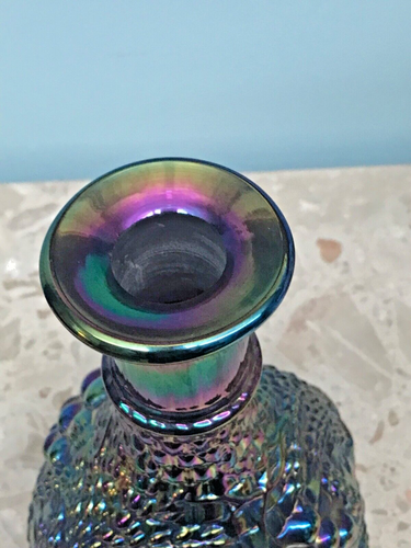 Fenton Golden Harvest Decanter Bottle w/ Stopper Amethyst Carnival - Second - Picture 5 of 12