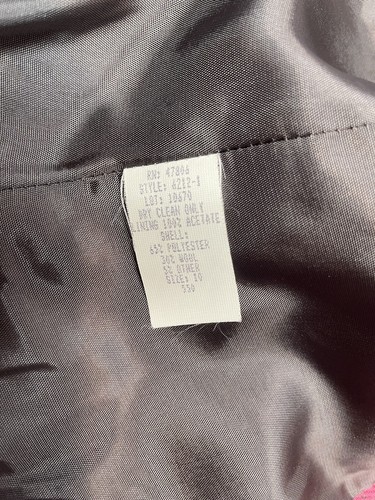 Oleg Cassini karierter Blazer Wollmischung Urlaubsjacke Gr. 10 rosa orange grau Vintage - Bild 4 von 19