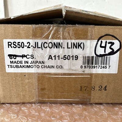 43) NEW IN BOX- Tsubaki RS50-2-JL Connecting Links A11-5019