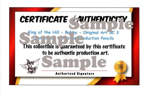 Simpsons Comic Buch Kerl Original Kunst mit Echtheitszertifikat Bleistift Storyboards Film Roman Blatt - Bild 2 von 2