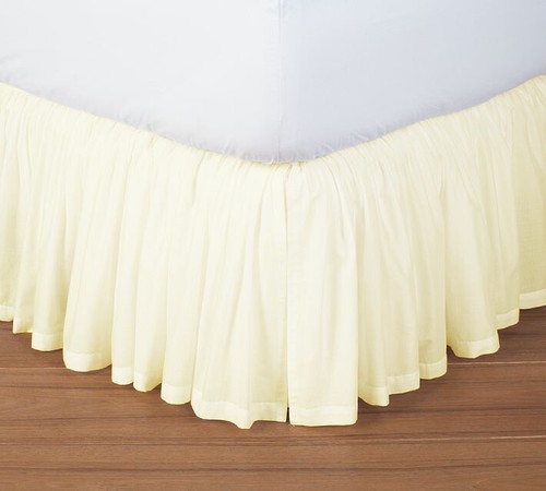 Daybed SPLIT Corner Ruffle Bed Skirt Solid TWIN (75" W x 39" L) 650 TC Cotton - Picture 11 of 12