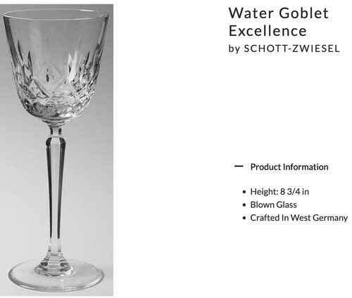 2 - Water Goblet Excellence by SCHOTT-ZWIESEL 8 3/4" - Picture 3 of 5