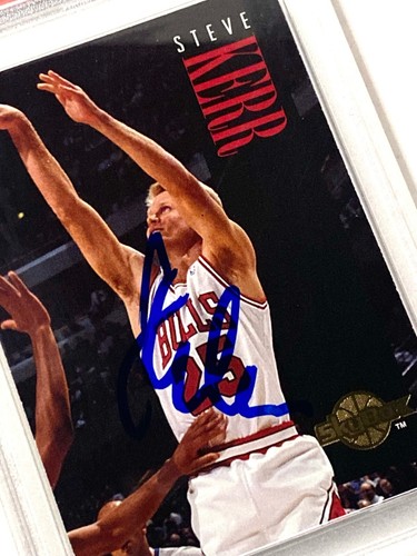 1994-95 SkyBox Premium Chicago Bulls Basketbal #215 Steve Kerr Auto PSA DNA Cert - Picture 4 of 4