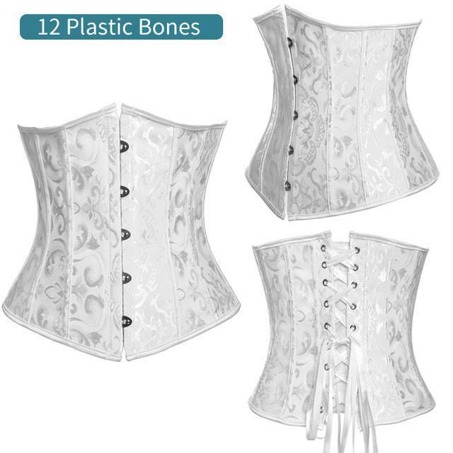 Women Boned Corset Bustier Waist Trainer Cincher Lingerie Shapewear Plus  Size US