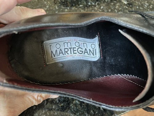 Scarpe uomo Oxford 11 D Romano Martegani in pelle nera - Foto 7 di 9