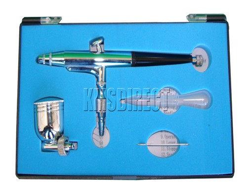 FoxHunter Airbrush With Compressor Double Action Air Brush Spray Kit Paint AS186 - Imagen 6 de 8