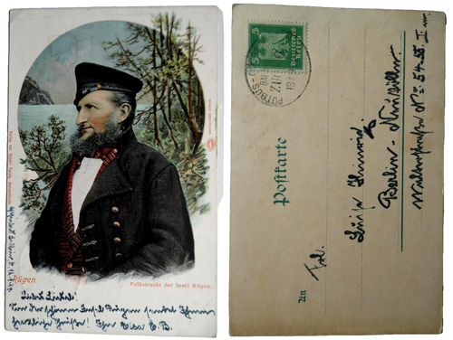AK Rügen, Volkstracht der Insel Rügen um 1906