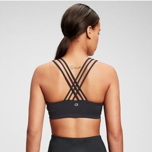GAP Eclipse Bra M MEDIUM Black NWT Sports Bra Medium Support - Picture 2 of 6