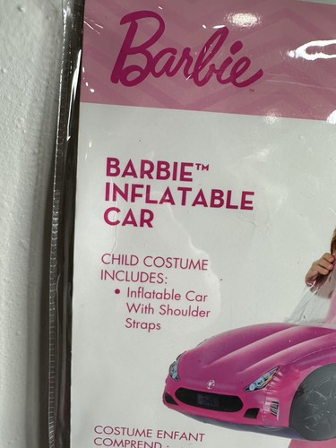 BARBIE INFLATABLE CAR CHILD COSTUME ONE SIZE INSPIRIT DESIGNS New Halloween - Picture 3 of 6
